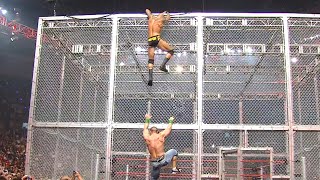 John Cena and Randy Orton brawl on top of the Hell in a Cell Raw Sept 28 2009 [upl. by Emmy683]