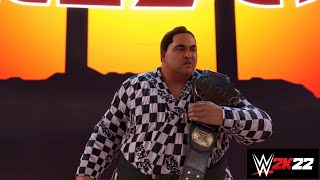 WWE 2K22 Yokozuna Champion Entrance Champion Victory Signatures amp Finishers Banzai DLC Pack [upl. by Dylana]