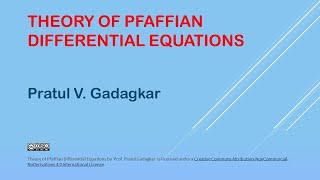 Theory of Pfaffian Differential Equations [upl. by Eiuqram34]