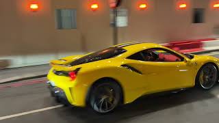 Ferrari 488 Pista Turbo Whistle Exhaust Sound London [upl. by Atekihc654]