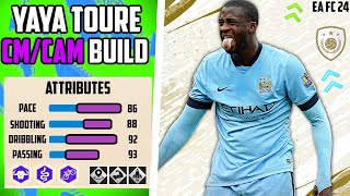 THE MOST ICONIC COMPLETE YAYA TOURE CMCAM BUILD EA FC 24 Pro Clubs [upl. by Dulcia]