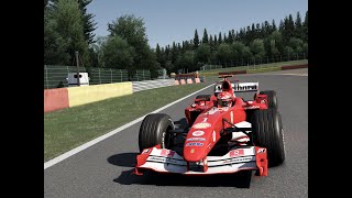 Ferrari F2004 Circuit de SpaFrancorchamps 141512 [upl. by Ecertal]