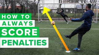 HOW TO ALWAYS SCORE PENALTIES  Penalty kick tutorial [upl. by Jeremiah]