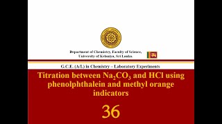 Titration between Na2CO3 and HCl using phenolphthalein and methyl orange No36 [upl. by Aneloj]