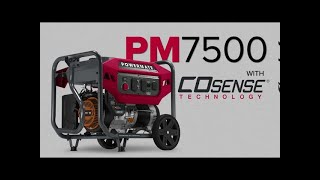 Powermate PM7500 Portable Generator with COsense Technology [upl. by Anelahs]