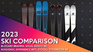 2023 Blizzard Brahma Volkl Kendo Rossignol Experience 86Ti Stockli Stormrider 88 [upl. by Yzdnil]