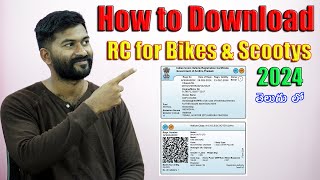 How to download RC Card for 2 wheeler in telugu  TechTravelTelugu [upl. by Nnahgem]