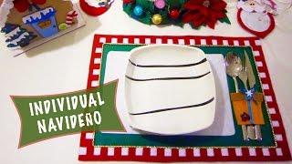 Individual Navideño Ideas decorar tu mesa en Navidad [upl. by Seligman]