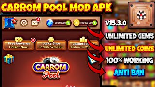 🚀UPDATED🚀 Carrom Pool Hack Unlimited Coins Gems Mod Apk v1530 2024 Aim New Trick Latest Update [upl. by Ykcul]