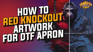 Red Knockout DTF Apron Tutorial StepbyStep Guide [upl. by Nylasej]