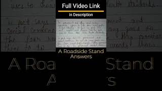 A Roadside Stand Class 12 Questions and Answers  Flamingo Class 12 Question Answers shorts answer [upl. by Nnaitak]