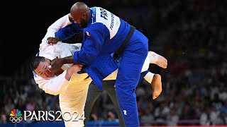 Teddy Riner wins France the judo mixed team gold in front of ELECTRIC crowd  Paris Olympics [upl. by Ingold]