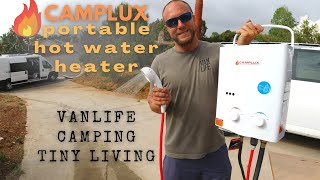 PORTABLE GAS SHOWER REVIEW AND HACK [upl. by Asiilanna307]