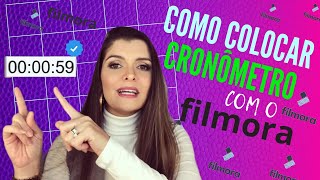 COMO COLOCAR CRONOMETRO NO VÍDEO COM FILMORA [upl. by Pier465]