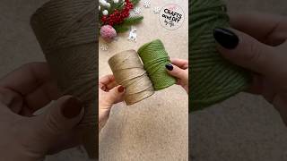 EASY Christmas Craft with jute rope🎄 diy crafts christmas ornaments tutorial howto idea fyp [upl. by Asikal]