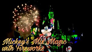 MICKEY’S MIX MAGIC Projection Fireworks Show FRONT ROW CENTER VIEW Disneyland Anaheim CA 2020 HD [upl. by Soo]