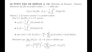 LE PETIT EXO DE KHÔLLE 106 [upl. by Tioneb245]