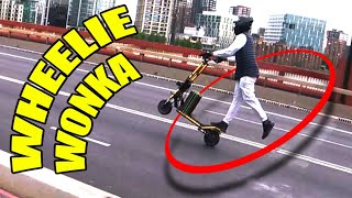 Electric Scooter Wheelie Fun or Dangerous [upl. by Tarttan]