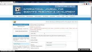 How to submit manuscript at IJSRDcom [upl. by Eerbua]