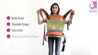 Anmol Baby Carrier  Front Carry Instructions [upl. by Yeleek]