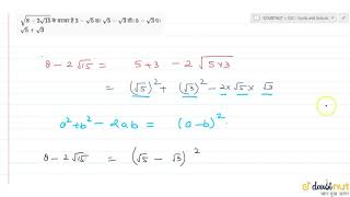 quotsqrt82sqrt15is equal to3sqrt5b sqrt5sqrt3c 5sqrt3d sqrt5sqrt3quot [upl. by Cyrillus]