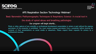 Basic Barometric Plethysmography Techniques and Respiratory Science [upl. by Anytsirk94]