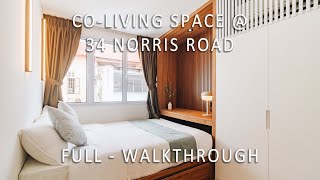 Coliving Apartments at 34 Norris Road Singapore Full Walkthrough [upl. by Adnamas]