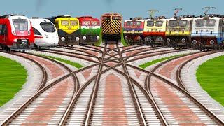 9 Indian Train Crossing 3d From Bumpy Forked Railroad Tracks  TRAIN SIMULATOR 2024  Railworks [upl. by Aldarcy]