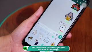 Veja como baixar pacote de figurinhas animadas do WhatsApp [upl. by Shelagh]