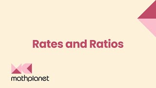 Rates and Ratios  Prealgebra  Math [upl. by Sundin]