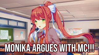 Monika Argues With MC  DDLC MOD  Afternoon Part 2 [upl. by Sucramal]