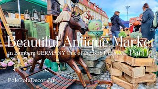 46🇩🇪One of Germany’s best Beautiful antique market in Bamberg  Part 1 [upl. by Hanaj603]