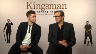 Kingsman The Secret Service  Colin Firth and Taron Egerton interview  Empire Magazine [upl. by Mannes671]