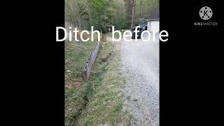 Driveway retaining wall Demo and ditch install May 2021 [upl. by Hogan453]