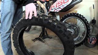 How To Stud a Motocross Tire [upl. by Nehpets]