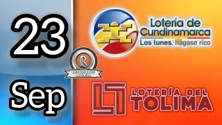 Resultados de las LOTERIAS CUNDINAMARCA Y TOLIMA del Lunes 23 de Septiembre del 2024 [upl. by Tanya]