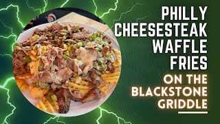 Cheesesteak Waffle Fries  Blackstone Griddle [upl. by Linehan]