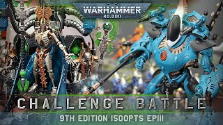 Eldar Craftworlds vs Necrons Warhammer 40K Battle Report 9th Ed 1500pts CTS111 THE SILENT KING [upl. by Iknarf]