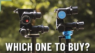 Manfrotto 410 vs Benro GD3WH Geared tripod head comparison [upl. by Aissatsan]