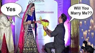 Prince Narula Proposes Yuvika Chaudhary For Marriage In Front Of Media On Ramp [upl. by Auguste]