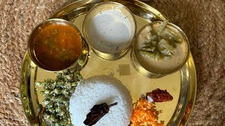 UdupiBrahmin Style thali  Udupi RasamPalyaPayasaMajjige Huli Tambuli buttermilk [upl. by Giglio349]