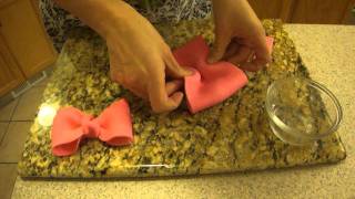 How to make a Fondant Bow for use in cake decorating [upl. by Airemahs]