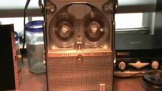 STEELMAN Transitape portable reeltoreel tape recorder from 1959 [upl. by Malva]