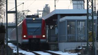 S Bahn München  Bahnhof Höllriegelskreuth  29012014 [upl. by Wetzell]