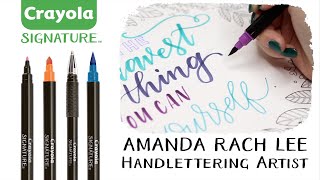 Advanced Calligraphy Tutorial  Crayola Signature amp AmandaRachLee [upl. by Wyndham]