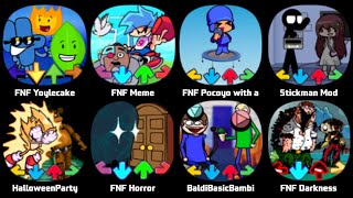 FNF Yoylecake FNF Meme FNF Pocoyo FNF Stickman FNF Doors FNF Darkness Takeover FNF Guys Look [upl. by Enial]