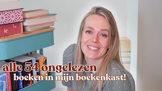 Alle 54 ongelezen boeken in mijn boekenkast 2024 update [upl. by Waldo520]