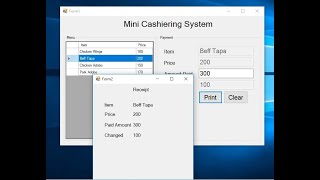 How to Create a Mini Cashiering System in VB NET Tutorial Demo [upl. by Avahc]