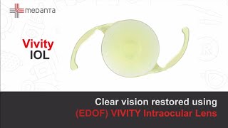 Watch Dr Madhu Sarins PostImplant Experience Of Vivity EDOF Intraocular Lenses  Medanta [upl. by Asillim]