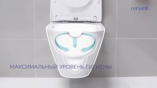 CLEAN ON  безободковая технология унитазов Cersanit [upl. by Perren]